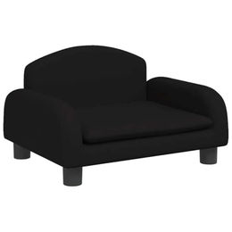 vidaXL Hundebett und Katzenbett mit weicher Polsterung aus Stoff in Schwarz für kleine Haustiere – Bild 1 von 6