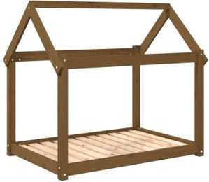 VidaXL Hundebett XL aus Kiefernholz in Dunkelbraun 101x70x90 cm – Bild 1 von 3