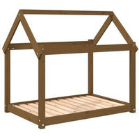 Produktbild von VidaXL Hundebett XL aus Kiefernholz in Dunkelbraun 101x70x90 cm
