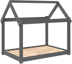 vidaXL Hundebett XL aus Kiefernholz in Grau für Welpen 101x70x90 cm – Bild 1 von 3