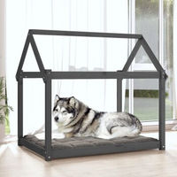 Produktbild von VidaXL Hundebett XXL aus Kiefernholz in Grau 111x80x100 cm