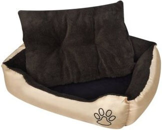 vidaXL Hundebett XXL in Beige und Braun aus Oxford-Gewebe – Bild 1 von 7