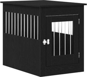 vidaXL Hundebox im Möbel-Stil aus Holzwerkstoff in Schwarzer Eiche 55 x 80 x 68 cm – Bild 1 von 11