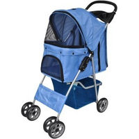 Produktbild von vidaXL Hundebuggy für Hunde und Katzen Blau klappbar aus wasserabweisendem Polyester