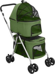 vidaXL Hundebuggy für kleine Rassen aus Oxford-Gewebe Grün 83x48x97cm – Bild 1 von 7
