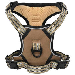 vidaXL Hundegeschirr Reflektierendes Sicherheitsgeschirr aus Polyester Braun XL – Bild 1 von 9