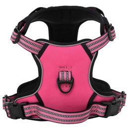 vidaXL Hundegeschirr Reflektierendes Sicherheitsgeschirr aus Polyester Rosa Größe L – Bild 1 von 9