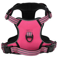 Produktbild von vidaXL Hundegeschirr Reflektierendes Sicherheitsgeschirr aus Polyester Rosa Größe L