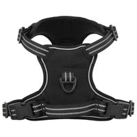 Produktbild von vidaXL Hundegeschirr Reflektierendes Sicherheitsgeschirr mit 2 Schnellverschlüssen Schwarz Größe M aus Polyester