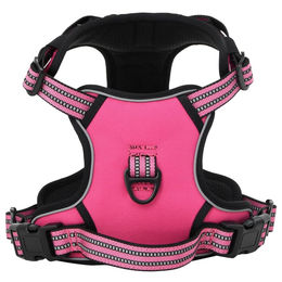Vidaxl Hundegeschirr Set mit Leine und Halsband verstellbar Rosa Größe M aus Polyester – Bild 1 von 10