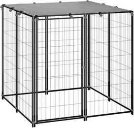vidaXL Hundehütte aus Draht schwarz wasserdicht – Bild 1 von 2