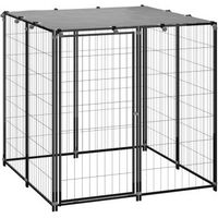 Produktbild von vidaXL Hundehütte aus Draht schwarz wasserdicht