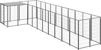 VidaXL Hundehütte aus Draht Schwarz wasserdicht – Bild 1 von 4