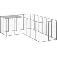 Produktbild von VidaXL Hundehütte aus Draht silber wasserdicht