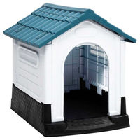 Produktbild von vidaXL Hundehütte aus Kunststoff Blau Waterproof 57x68x66cm