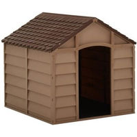 Produktbild von vidaXL Hundehütte aus Kunststoff Braun Größe S