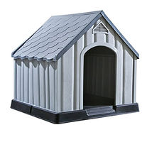 Produktbild von vidaXL Hundehütte aus Kunststoff Grau wasserdicht 92x87x91cm