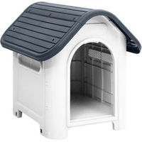 Produktbild von vidaXL Hundehütte aus Kunststoff Grau Waterproof 59x75x66cm