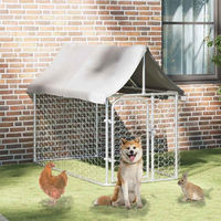 Produktbild von vidaXL Hundehütte aus Metall in Grau