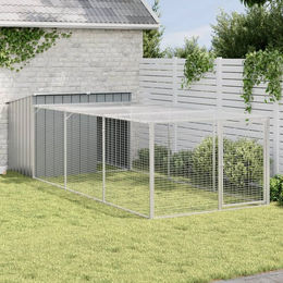 Vidaxl Hundehütte aus Metall in Grau – Bild 1 von 5