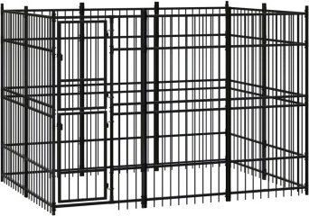 VidaXL Hundehütte aus Metall in Schwarz – Bild 1 von 3