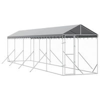 Produktbild von vidaXL Hundehütte aus Metall in Silber