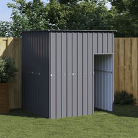 Produktbild von vidaXL Hundehütte aus Metall mit Dach in Anthrazit 165x153x181 cm