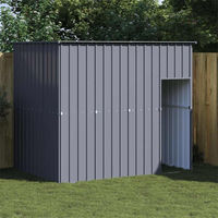Produktbild von vidaXL Hundehütte aus Metall mit Dach in Anthrazit 214x153x181 cm