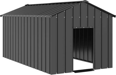 Vidaxl Hundehütte aus Metall mit wasserdichtem Dach 114 x 202 x 101 cm – Bild 1 von 5