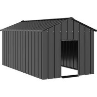 Produktbild von Vidaxl Hundehütte aus Metall mit wasserdichtem Dach 114 x 202 x 101 cm