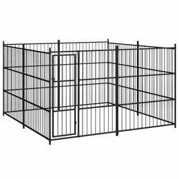 vidaXL Hundehütte aus Metall Schwarz – Bild 1 von 5