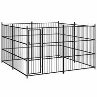 Produktbild von vidaXL Hundehütte aus Metall Schwarz
