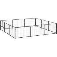 Produktbild von vidaXL Hundehütte aus Metall Schwarz