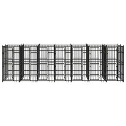 vidaXL Hundehütte aus Metall Schwarz – Bild 1 von 3