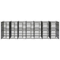 Produktbild von vidaXL Hundehütte aus Metall Schwarz