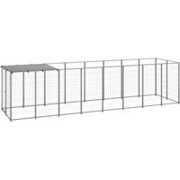 Produktbild von VidaXL Hundehütte aus Metall wasserdicht in Silber