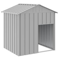 Produktbild von vidaXL Hundehütte Hundezwinger aus Metall mit wasserdichtem Dach in Grau