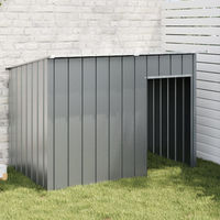 Produktbild von vidaXL Hundehütte mit Dach aus Metall in Anthrazit 153x91x110 cm