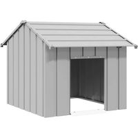 Produktbild von Vidaxl Hundehütte mit Dach aus verzinktem Stahl wasserdicht 85x107x81 cm