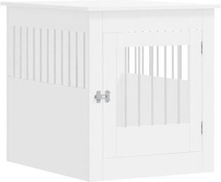 VidaXL Hundekäfig im Möbel-Stil aus Holzwerkstoff weiß 80 x 64,5 x 71 cm – Bild 1 von 11