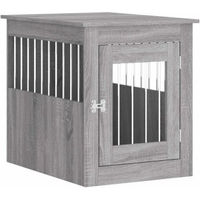 Produktbild von VidaXL Hundekäfig im Möbelstil als abschließbare Hundebox und Beistelltisch Grau Sonoma 55x75x65 cm