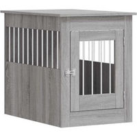 Produktbild von VidaXL Hundekäfig im Möbelstil als abschließbare Hundebox und Beistelltisch Grau Sonoma 55x80x68 cm