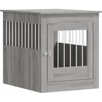 Produktbild von VidaXL Hundekäfig im Möbelstil als abschließbare Hundebox und Beistelltisch Grau Sonoma 64,5x80x71cm