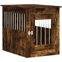 Produktbild von VidaXL Hundekäfig im Möbelstil als abschließbare Hundebox und Beistelltisch in Räuchereiche 55x75x65 cm