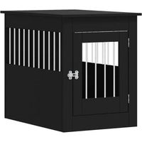 Produktbild von VidaXL Hundekäfig im Möbelstil als abschließbare Hundebox und Beistelltisch Schwarz 55x80x68 cm