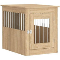 Produktbild von VidaXL Hundekäfig im Möbelstil als abschließbare Hundebox und Beistelltisch Sonoma-Eiche 55x75x65 cm