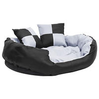 Produktbild von vidaXL Hundekissen aus Oxford-Gewebe wendbar und waschbar Grau Schwarz 85x70x20cm