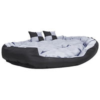 Produktbild von vidaXL Hundekissen XL Wendbar Waschbar aus Oxford-Gewebe Grau Schwarz 150x120x25cm