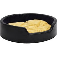 Produktbild von VidaXL Hundekörbchen mit Kissen aus Kunstleder in Schwarz