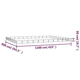 VidaXL Hundelaufstall aus Metall für Welpen Schwarz 100x50cm – Bild 1 von 2